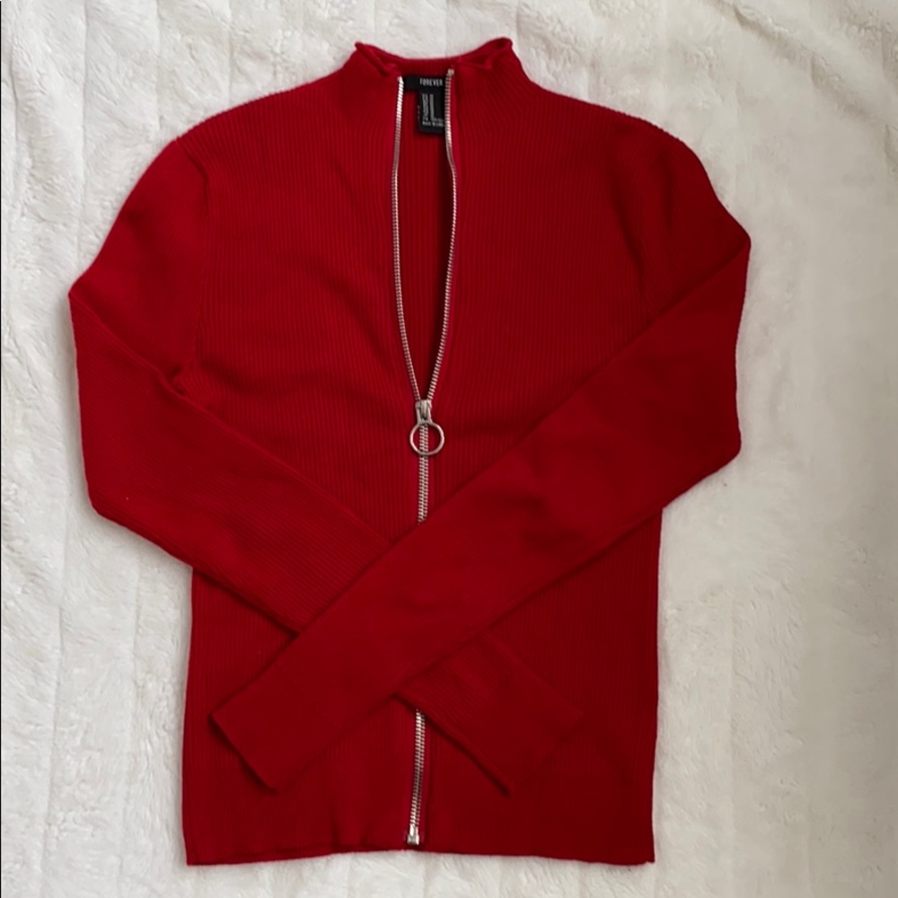 Forever 21 Zip sweater Size M